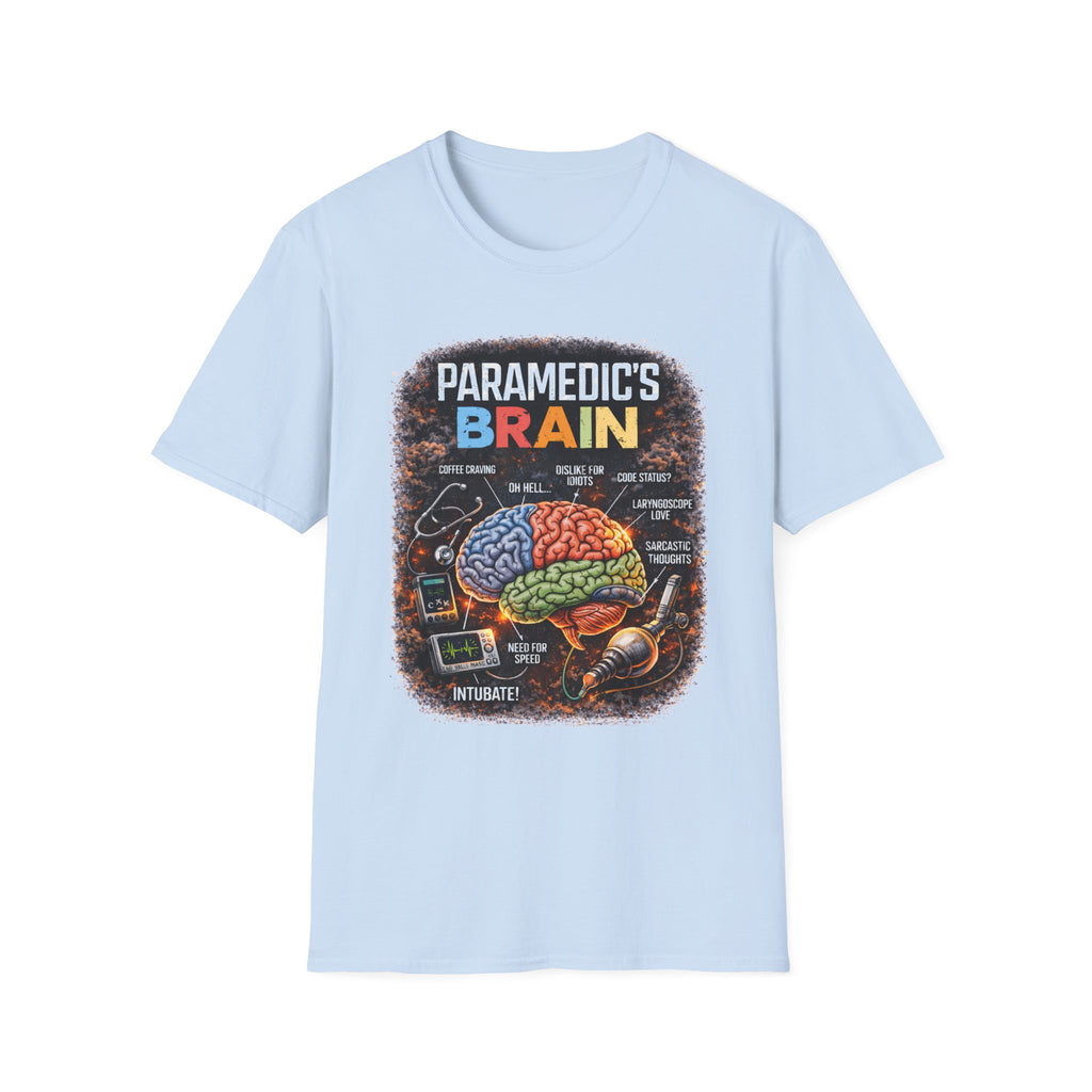 Paramedic’s Brain T-Shirt - Emergency Medical Tech Anatomy Graphic Tee
