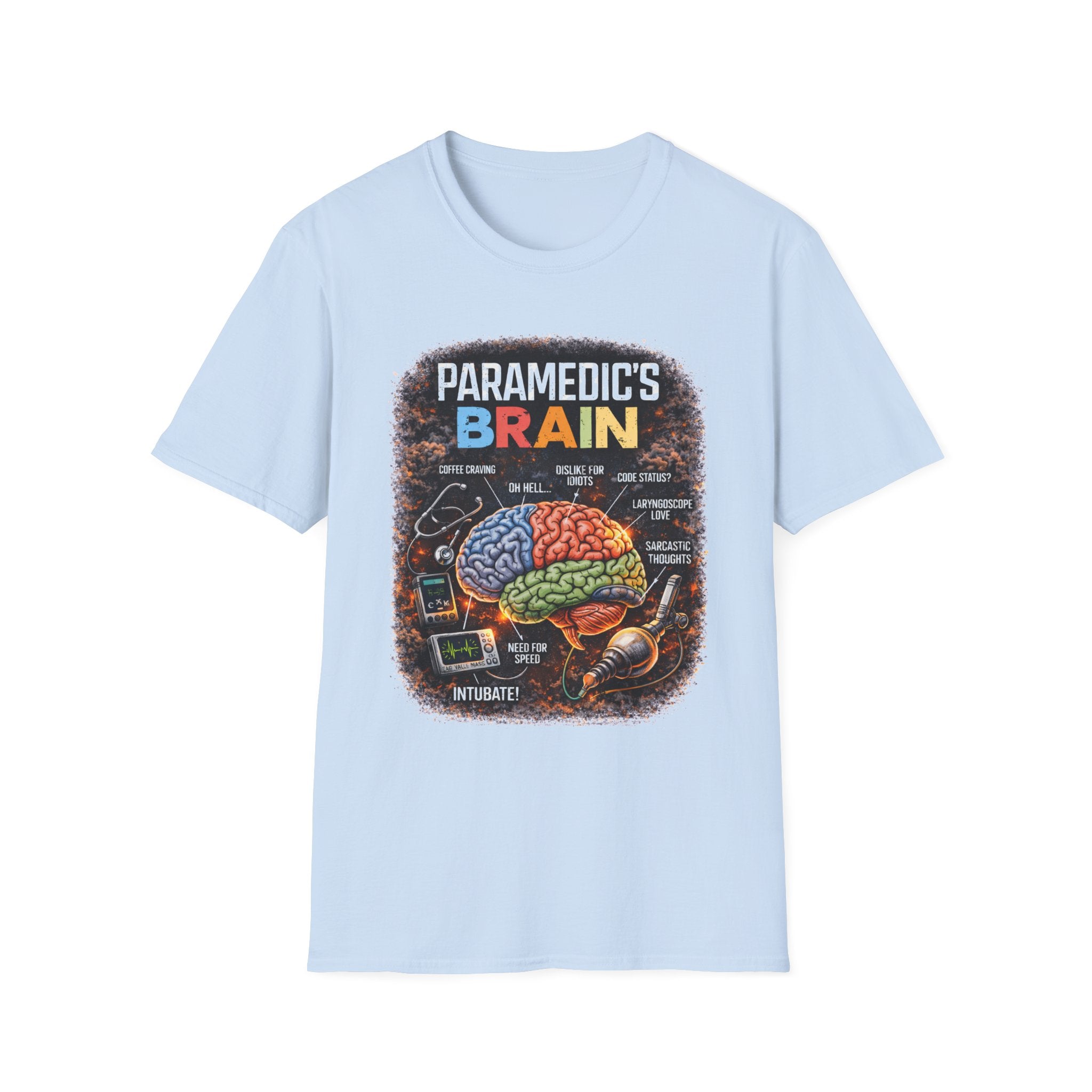 Paramedic’s Brain T-Shirt - Emergency Medical Tech Anatomy Graphic Tee