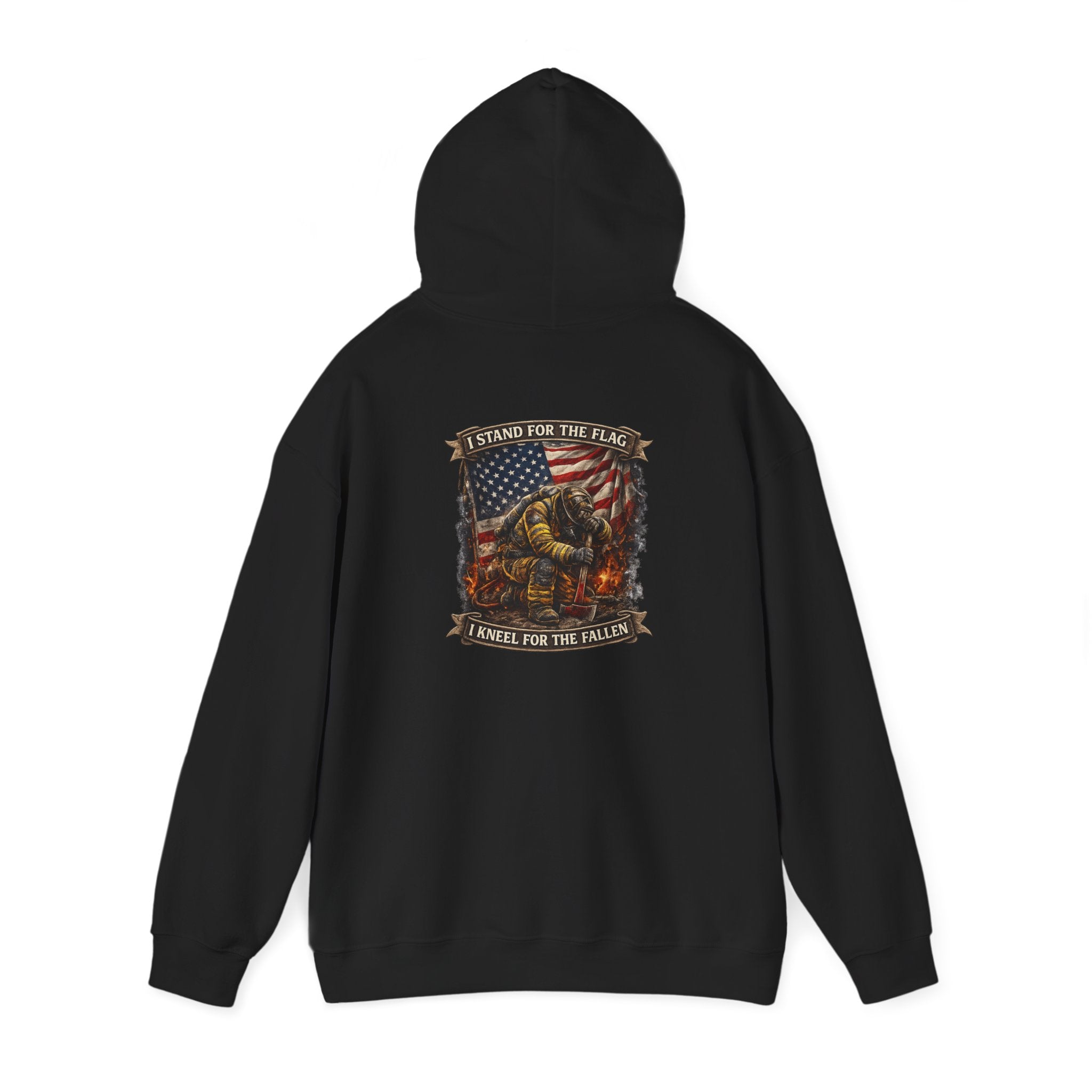 Patriotic Fallen Soldier Hoodie – I Stand & Kneel For The Fallen Memorial Hoodie