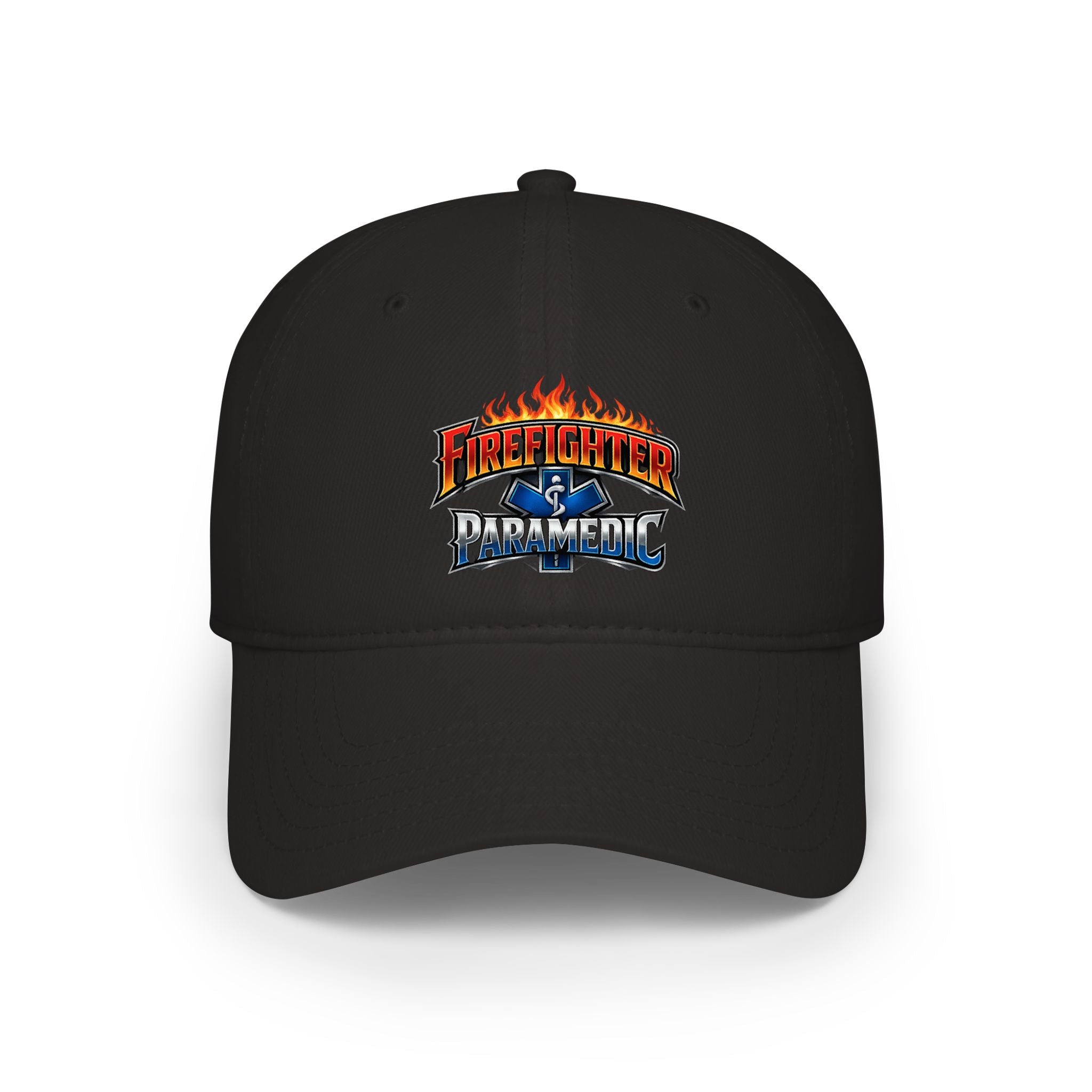 Firefighter Paramedic Cap — Flame Logo Hat for First Responders