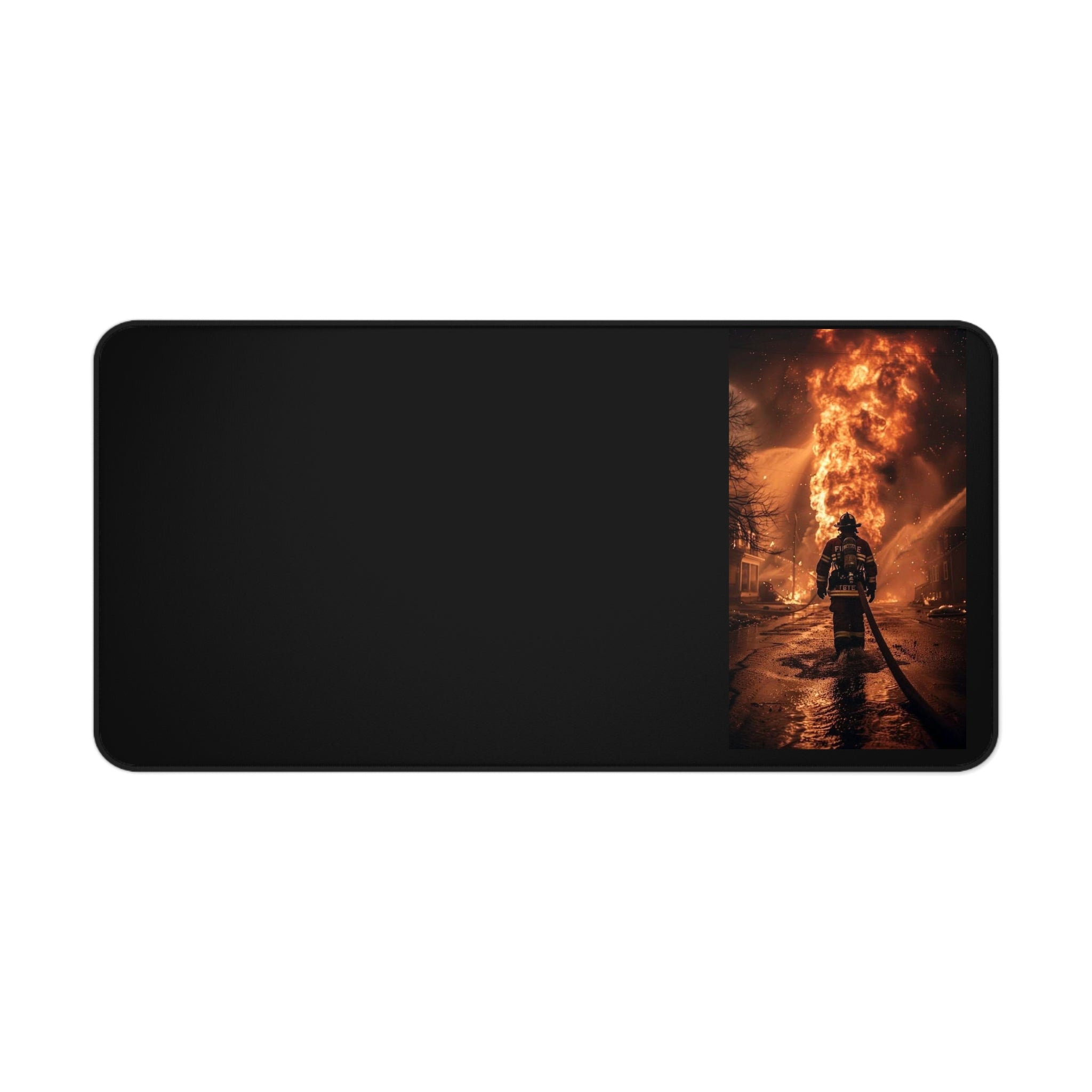 Firefighter Desk Mat – Courage in Flames Gaming/Work Mouse Pad