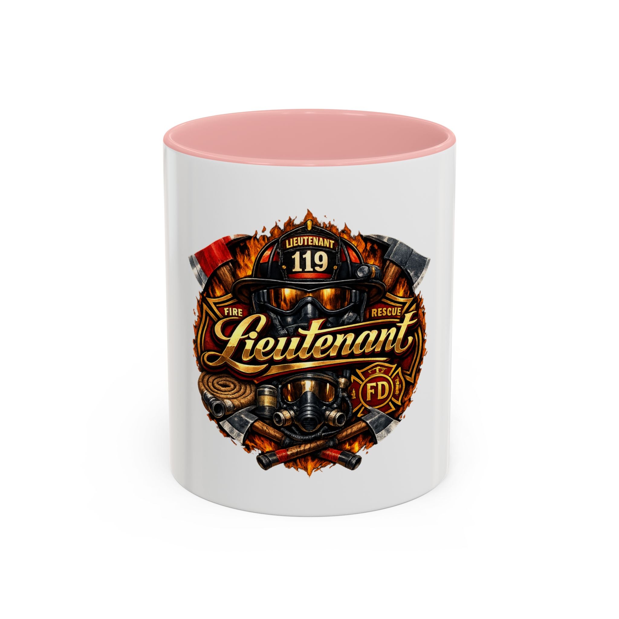 Firefighter Lieutenant Coffee Mug — "Lieutenant" Fire Rescue Emblem (11/15oz)