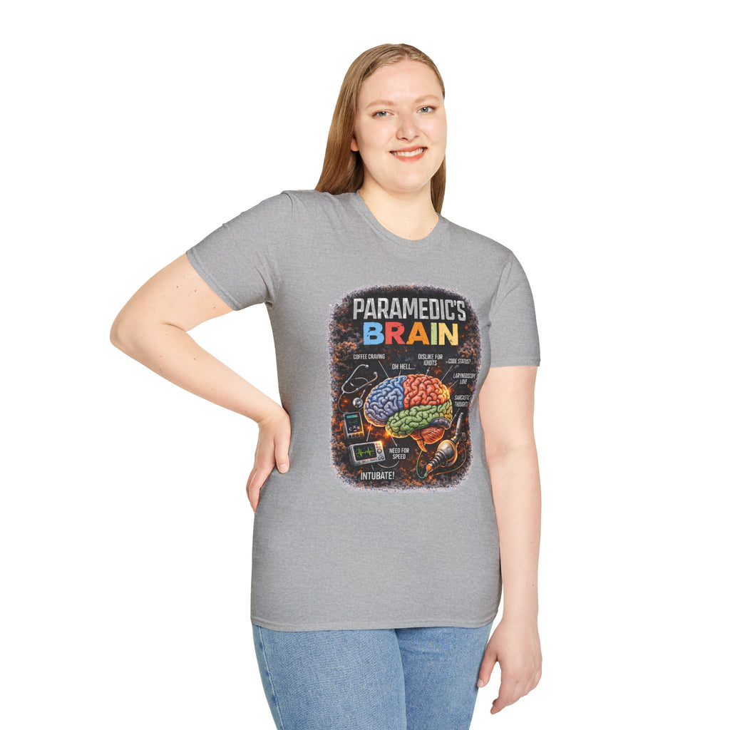 Paramedic’s Brain T-Shirt - Emergency Medical Tech Anatomy Graphic Tee