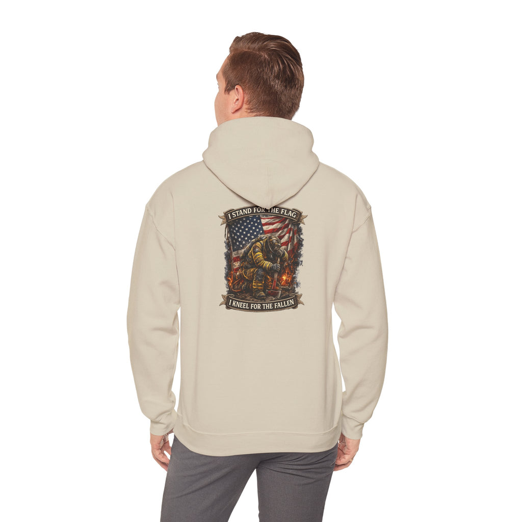 Patriotic Fallen Soldier Hoodie – I Stand & Kneel For The Fallen Memorial Hoodie