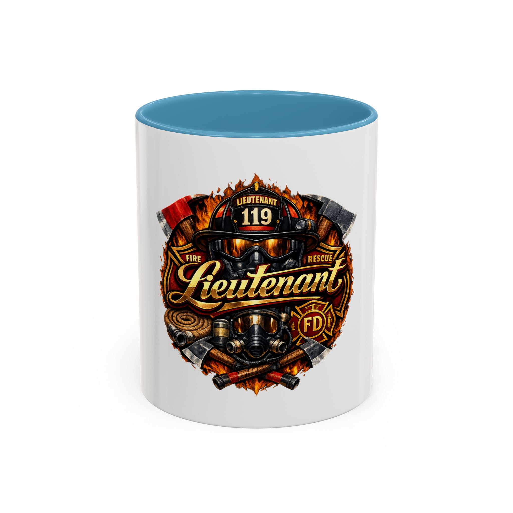 Firefighter Lieutenant Coffee Mug — "Lieutenant" Fire Rescue Emblem (11/15oz)
