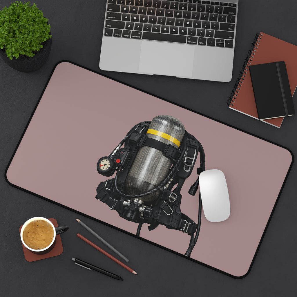 Diving Rebreather Desk Mat — Scuba Gear Mouse Pad for Divers & Marine Enthusiasts