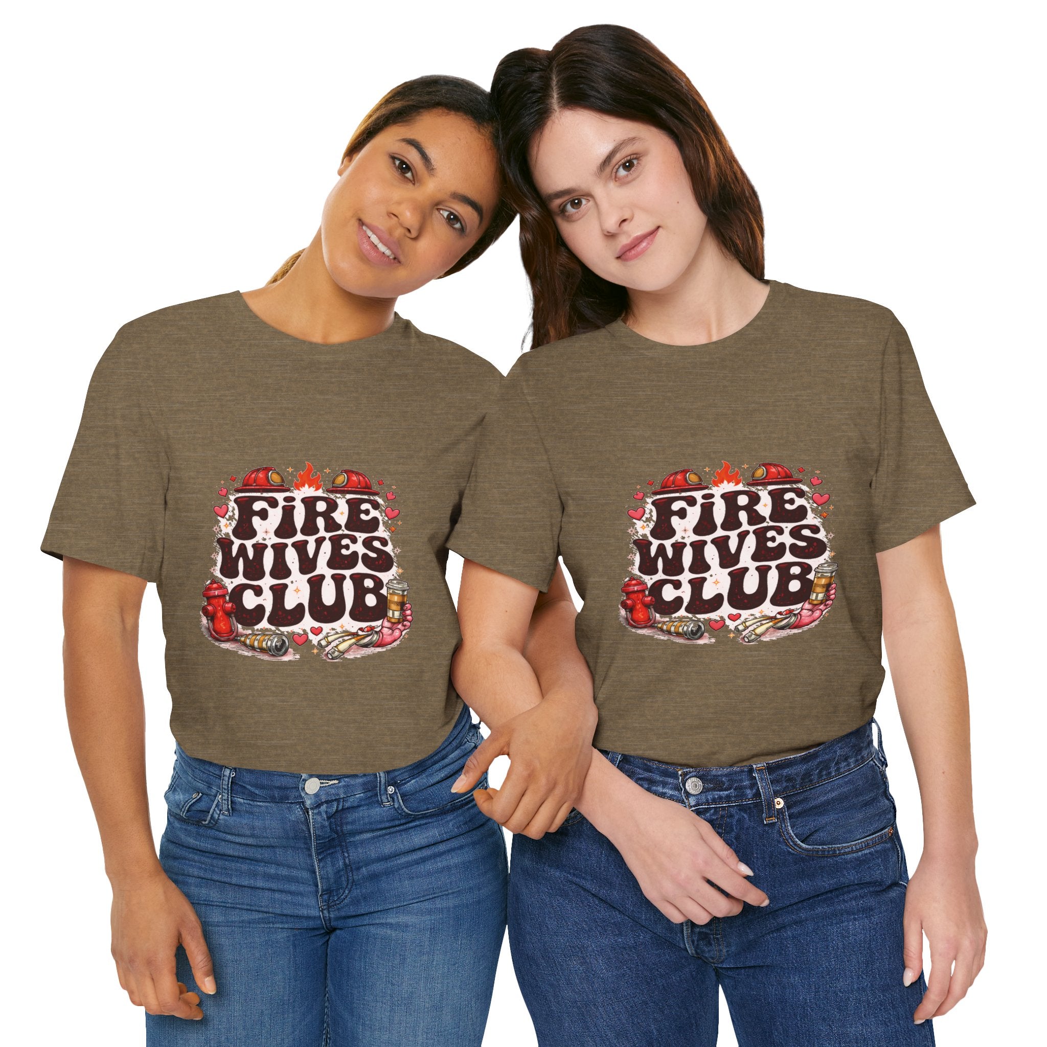 Fire Wives Club T-Shirt — Cute Firefighter Wife Graphic Tee