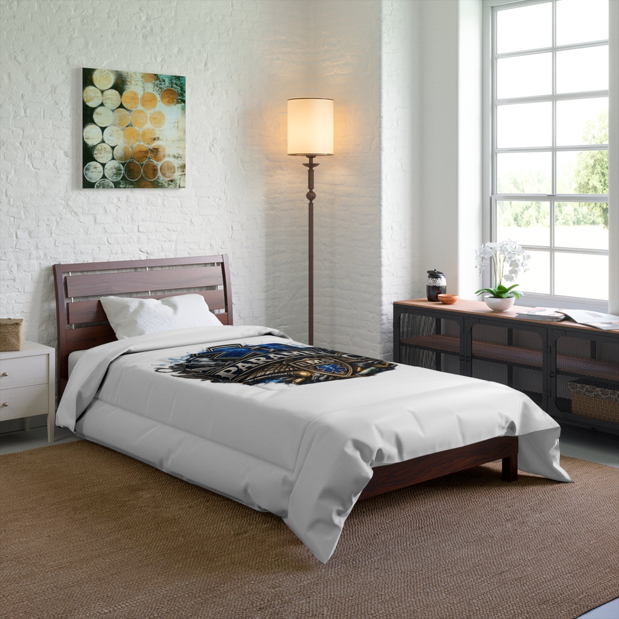 Paramedic EMS Comforter - Star of Life Badge Bedding for EMTs & First Responders