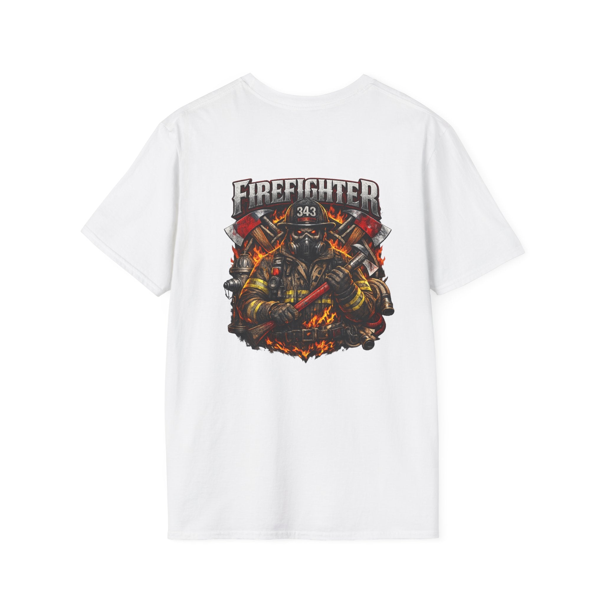 Firefighter Graphic T-Shirt — Brave Firefighter Design (343)