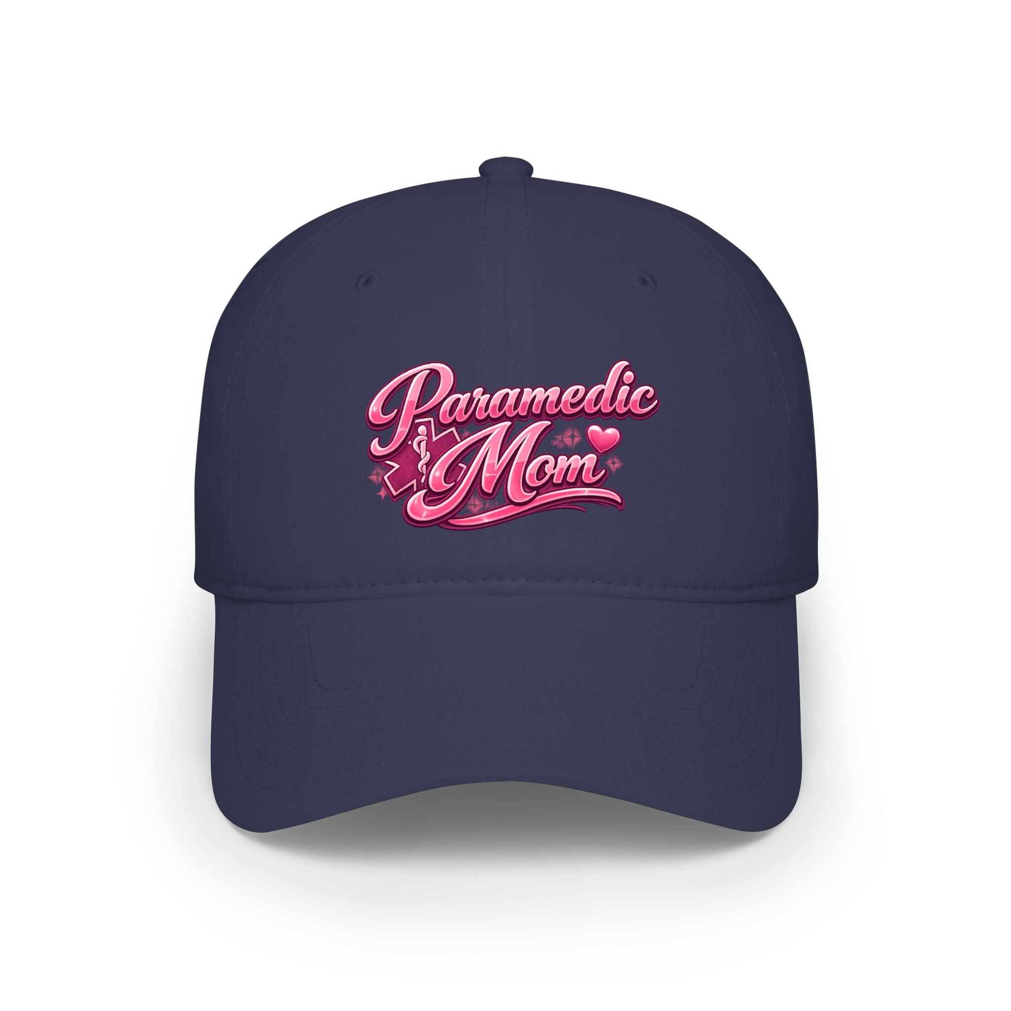 Paramedic Mom Baseball Cap — Pink Embroidered EMS Mom Hat