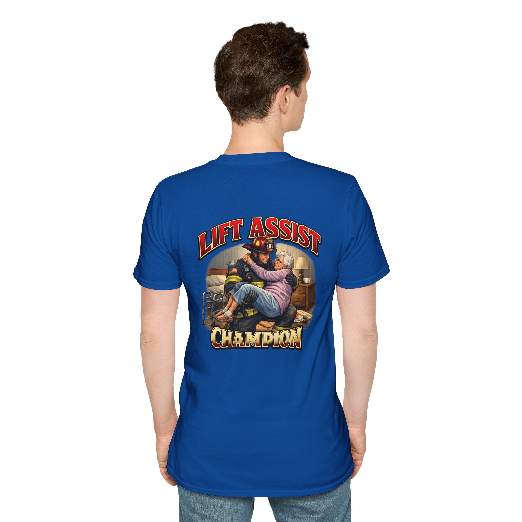 Lift Assist Champion Firefighter Rescue T-Shirt