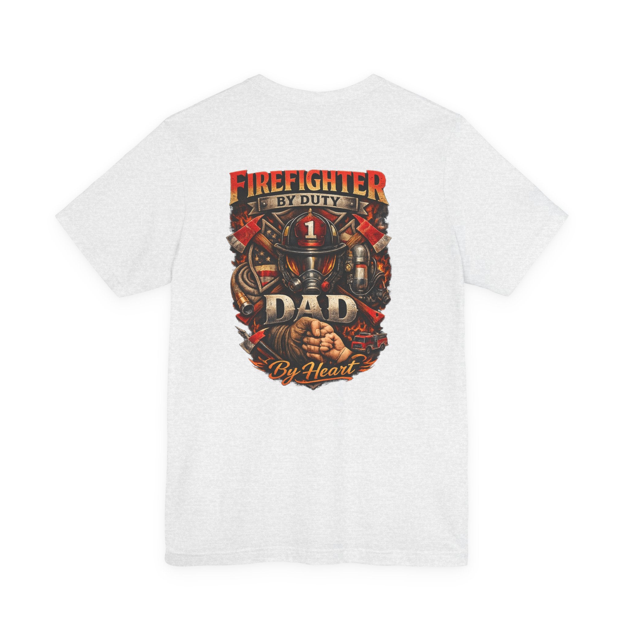Firefighter Dad T‑Shirt — "Firefighter By Duty, Dad By Heart" Graphic Tee