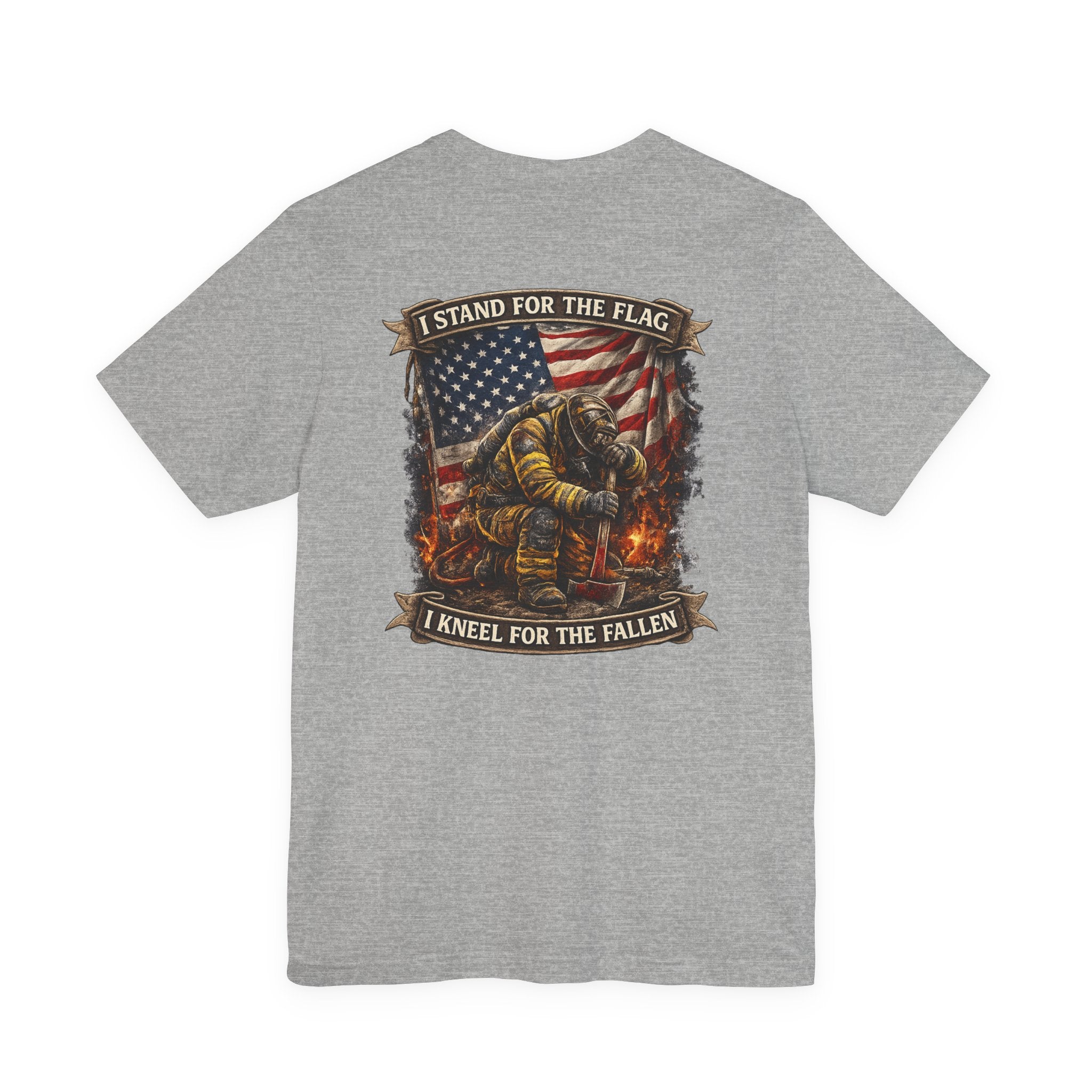 Patriotic Tee — "I Stand for the Flag, I Kneel for the Fallen" Memorial T-Shirt