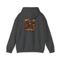 Hoodie - 'Mustache and Responsibility' Vintage Biker Fire Graphic Hooded Sweatshirt