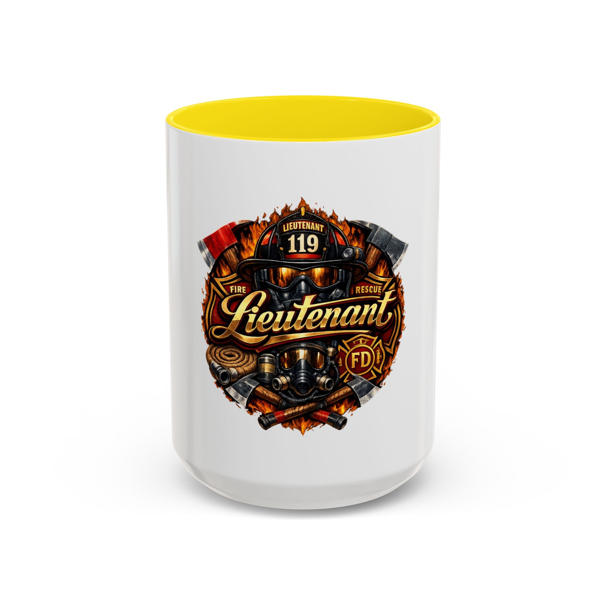 Firefighter Lieutenant Coffee Mug — "Lieutenant" Fire Rescue Emblem (11/15oz)