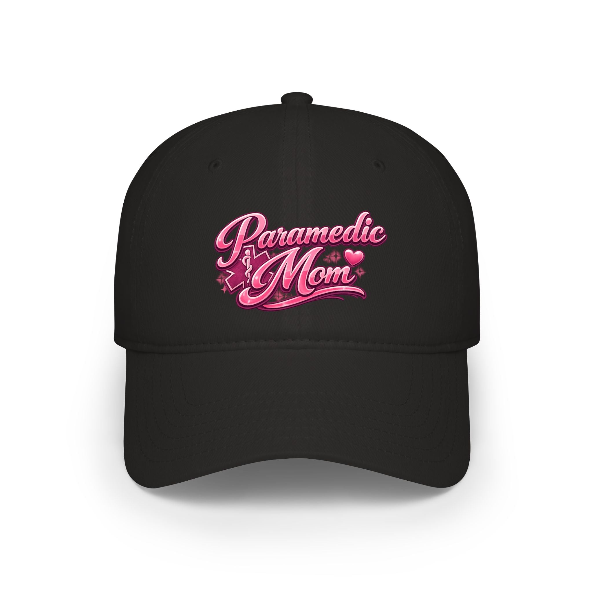 Paramedic Mom Baseball Cap — Pink Embroidered EMS Mom Hat