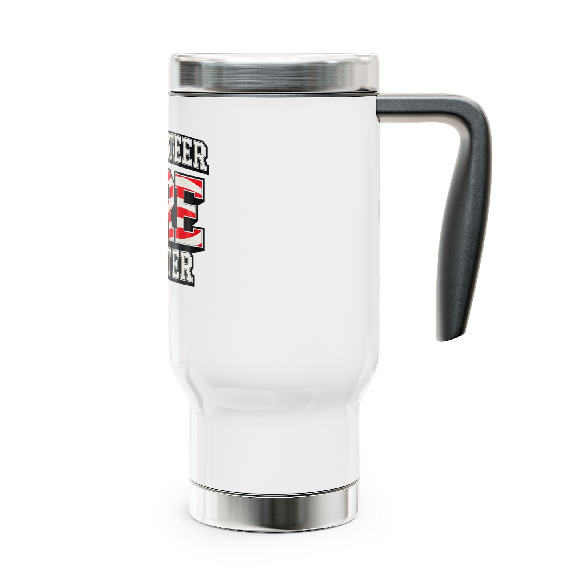 Volunteer Firefighter Travel Mug — 14oz Stainless Steel Tumbler with American Flag Design