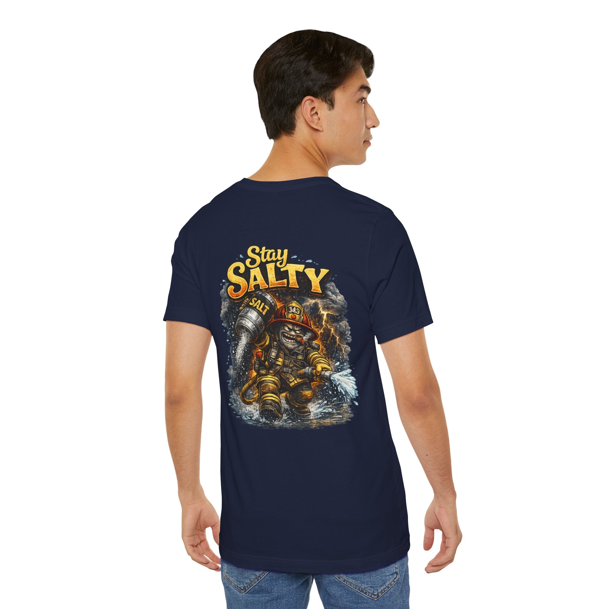 Seasoned Salty Firefighter Tee — Veteran Firefighter Tribute Shirt
