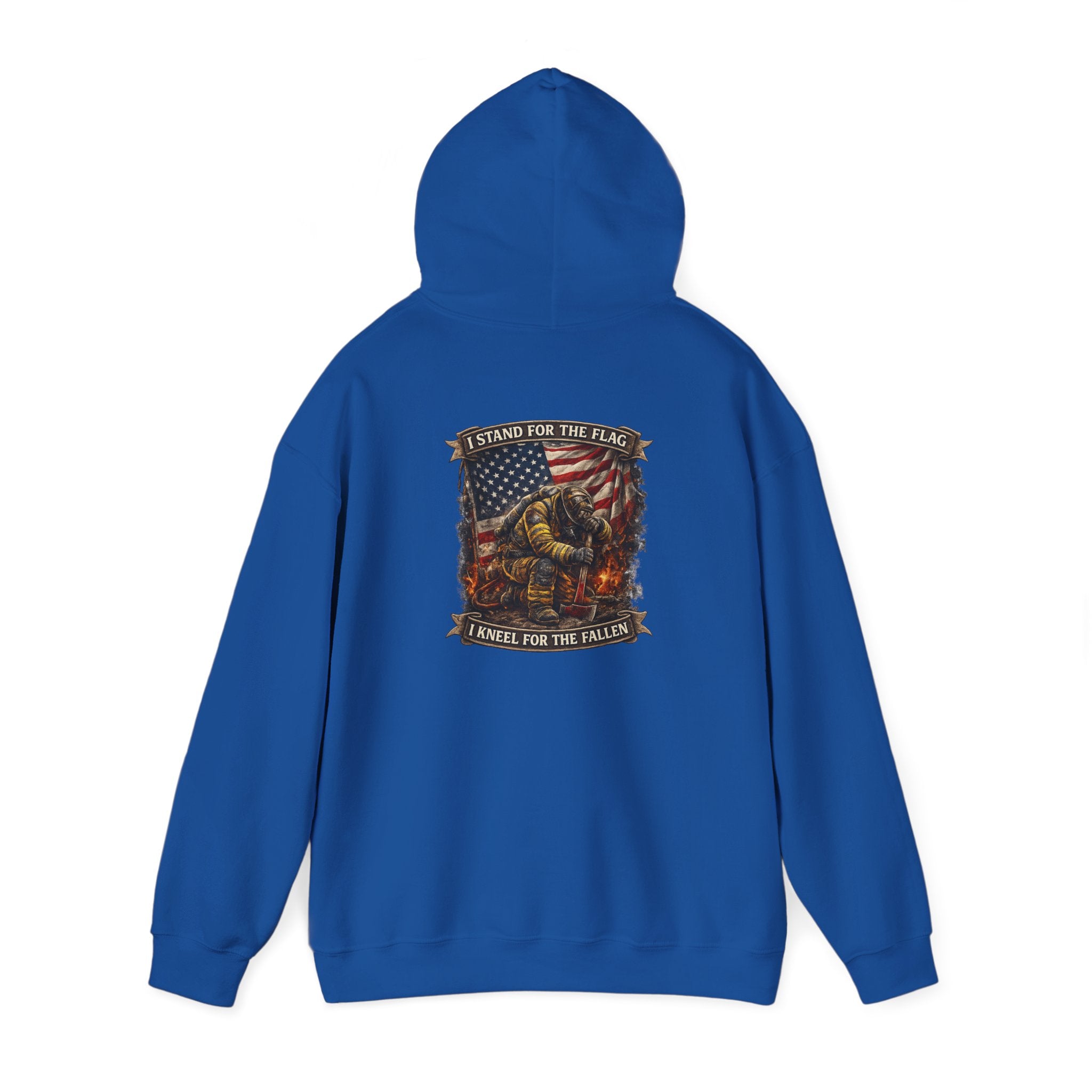 Patriotic Fallen Soldier Hoodie – I Stand & Kneel For The Fallen Memorial Hoodie