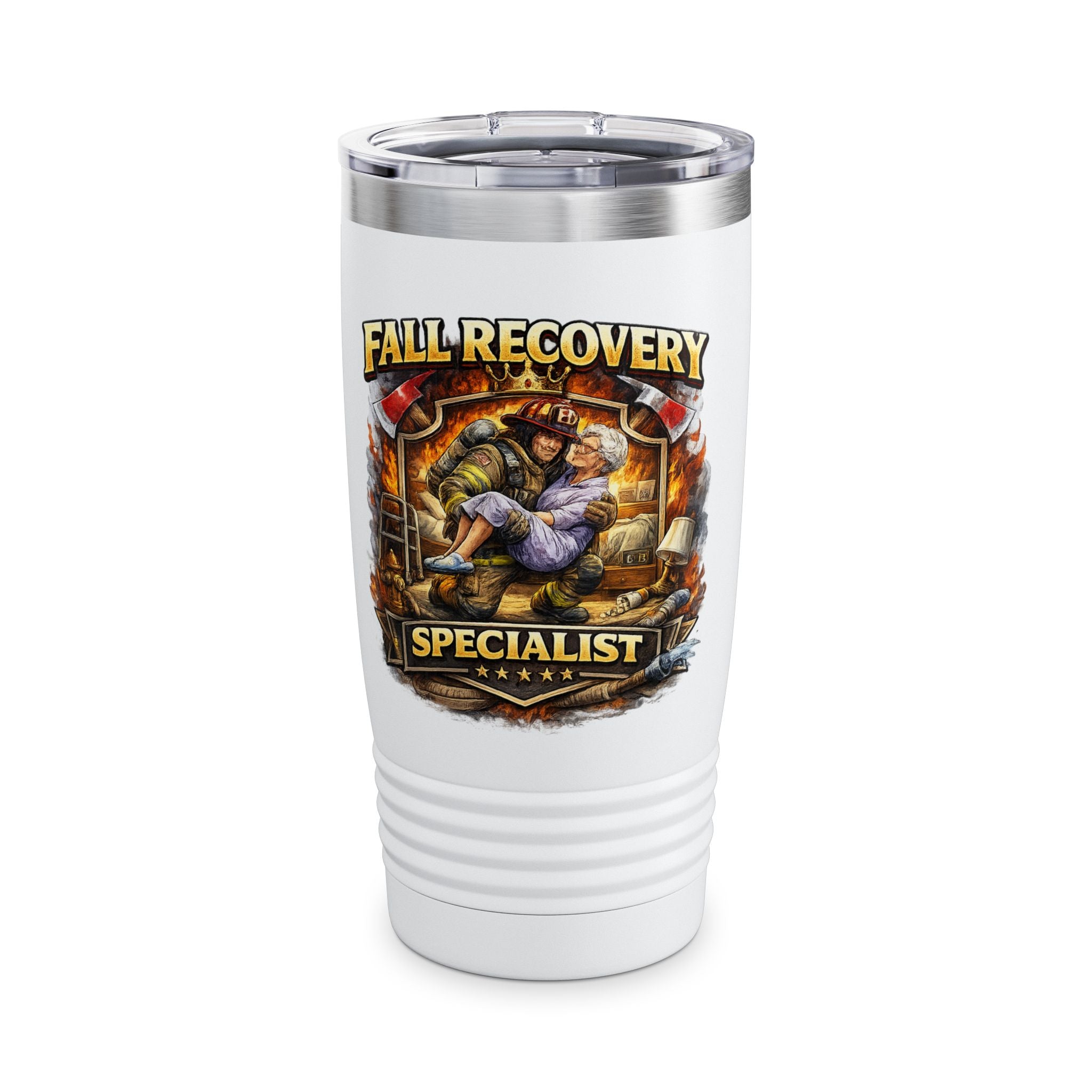 Firefighter 20oz Tumbler — 'I Pick People Up Off The Floor' Design