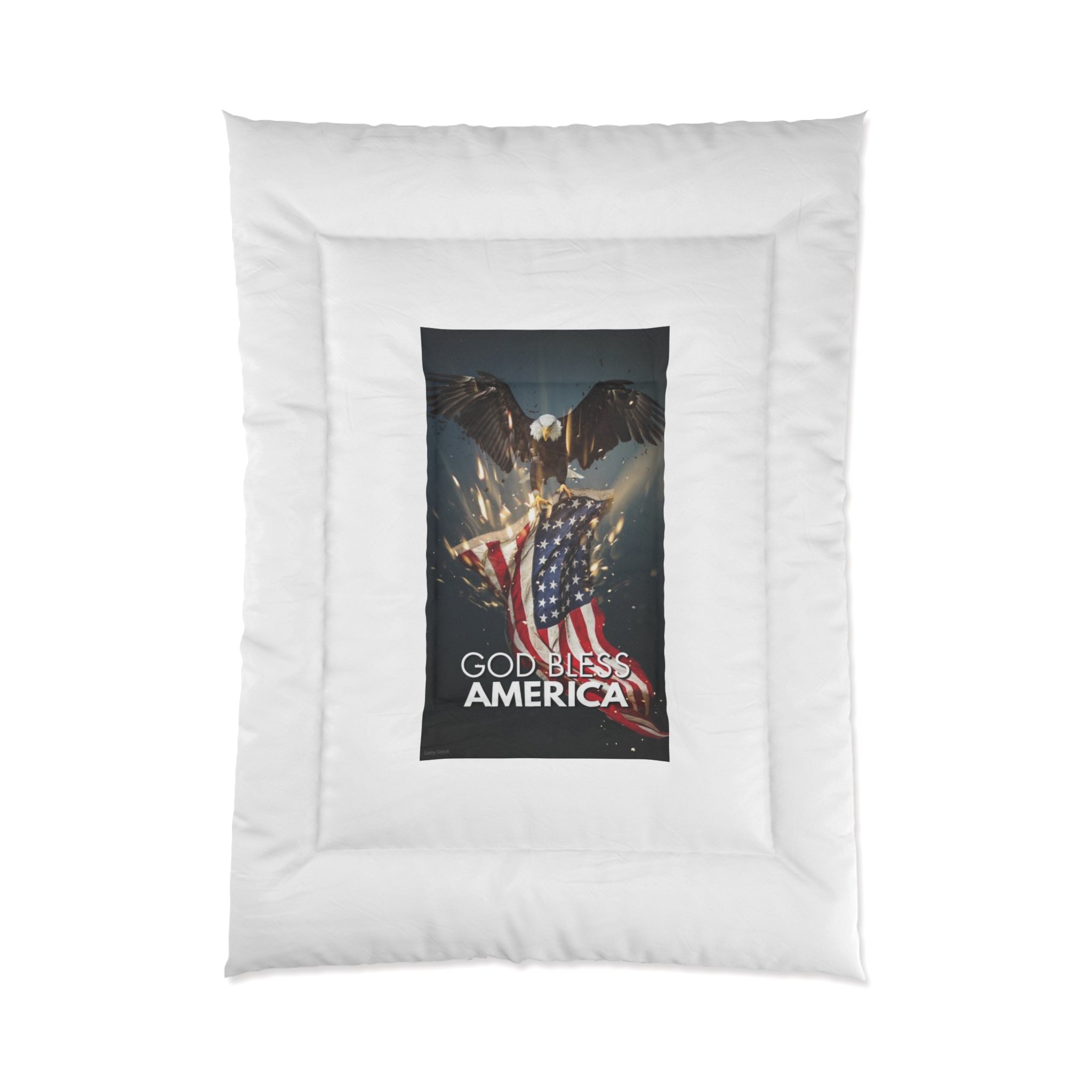 God Bless America Comforter – Patriotic Eagle & Flag Bedding