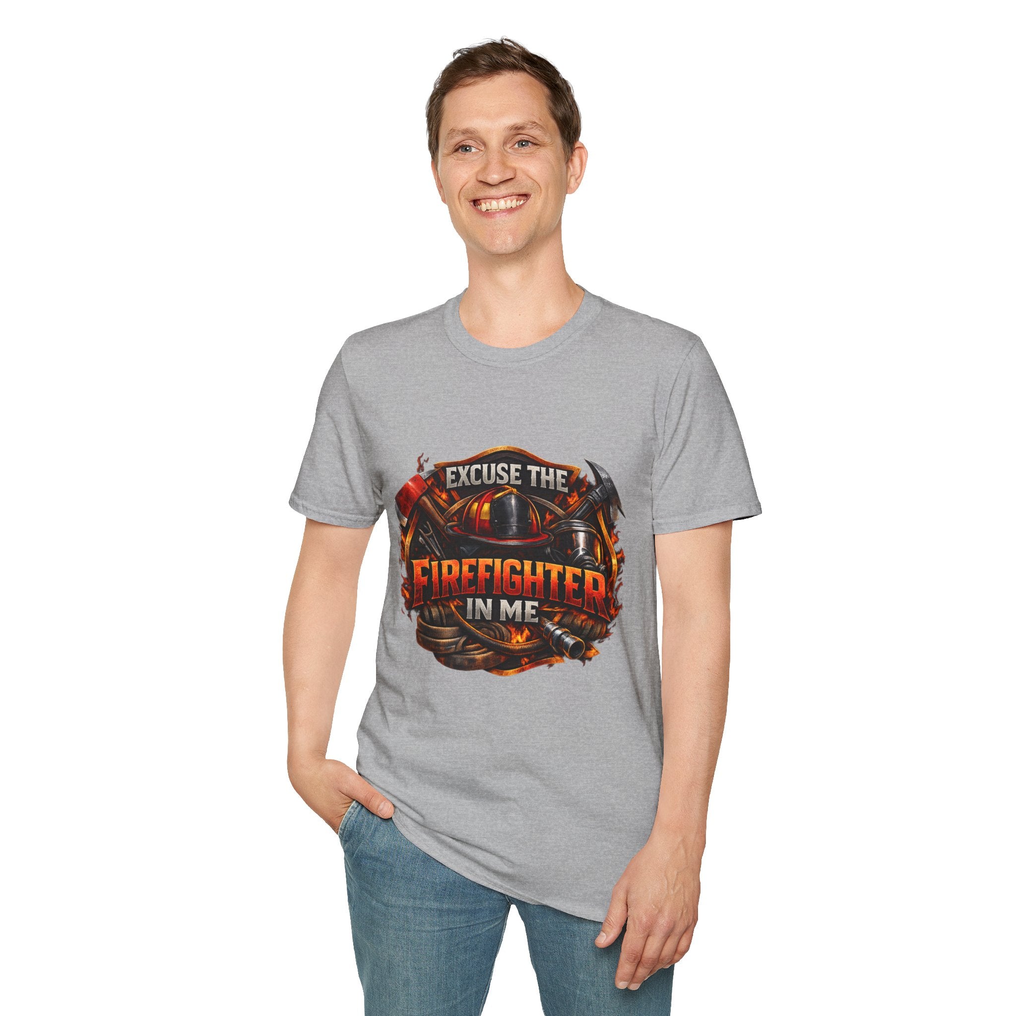 Excuse the Firefighter In Me T-Shirt — Firefighter Pride Graphic Tee