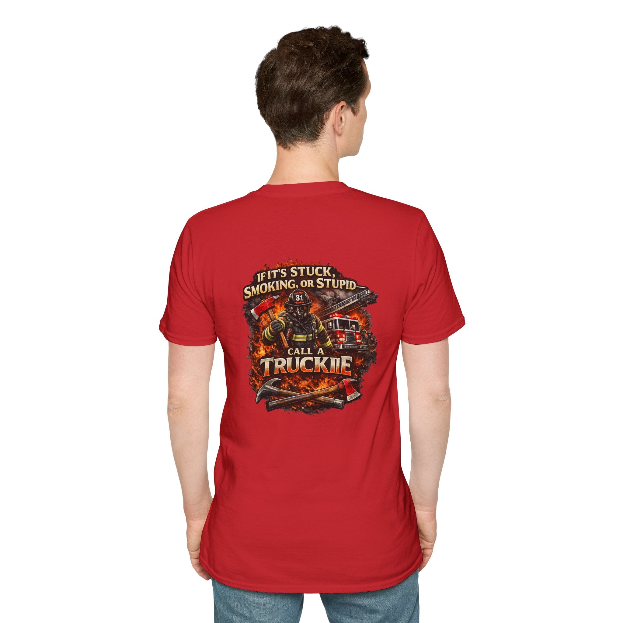 Truck Crew T-Shirt — “If It’s Stuck, Smoking, or Stupid, Call a Truckie”