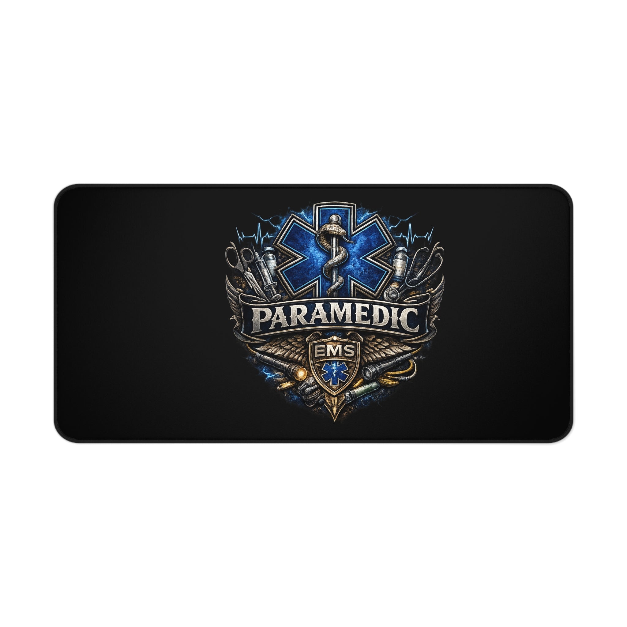 Paramedic EMS Desk Mat – Medical Star of Life Gaming/Office Mouse Pad