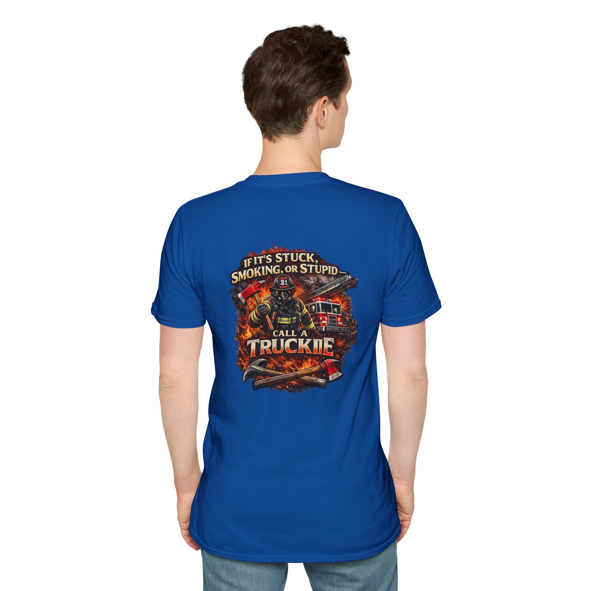 Truck Crew T-Shirt — “If It’s Stuck, Smoking, or Stupid, Call a Truckie”
