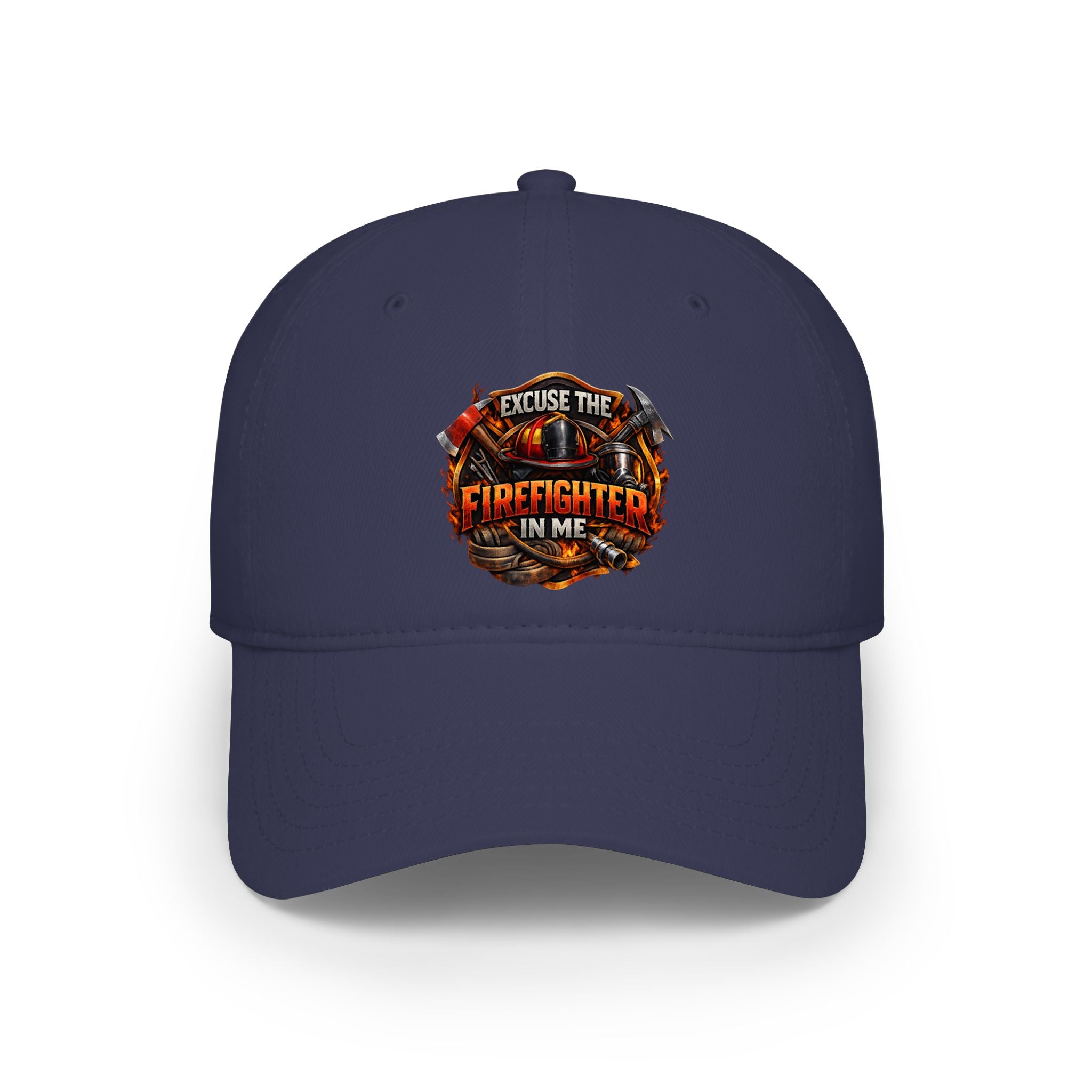 Firefighter Hat - "Excuse the Firefighter in Me" Low Profile Baseball Cap