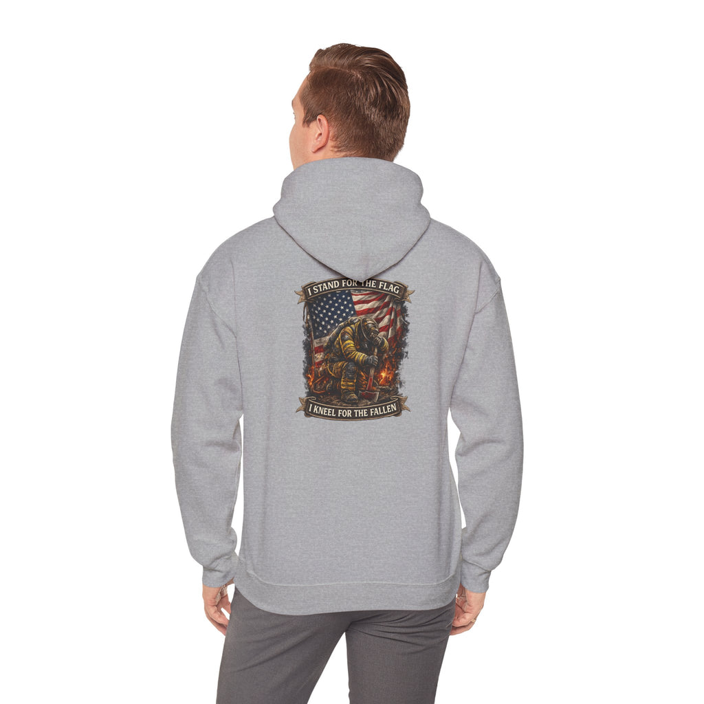 Patriotic Fallen Soldier Hoodie – I Stand & Kneel For The Fallen Memorial Hoodie