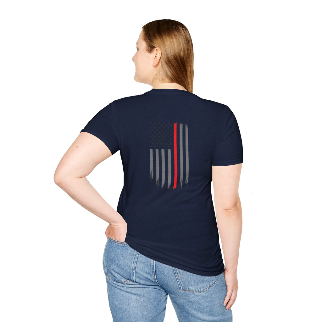 Firefighter Flag T‑Shirt — Thin Red Line American Flag Tee