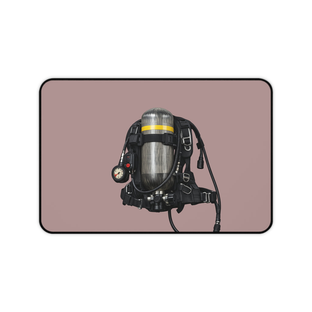Diving Rebreather Desk Mat — Scuba Gear Mouse Pad for Divers & Marine Enthusiasts