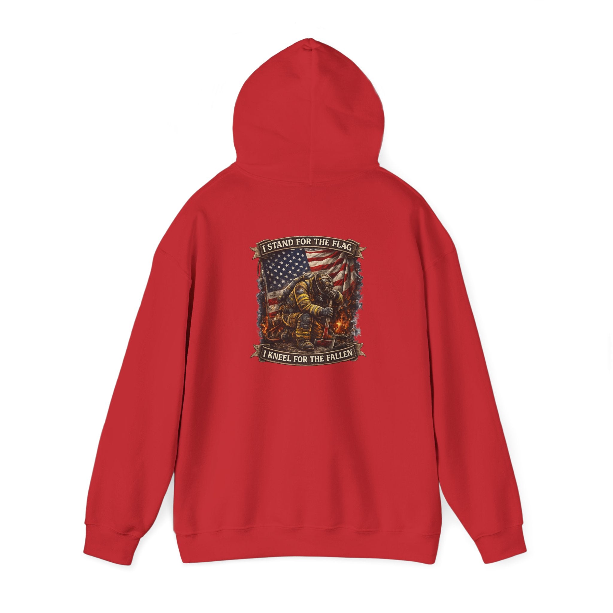 Patriotic Fallen Soldier Hoodie – I Stand & Kneel For The Fallen Memorial Hoodie