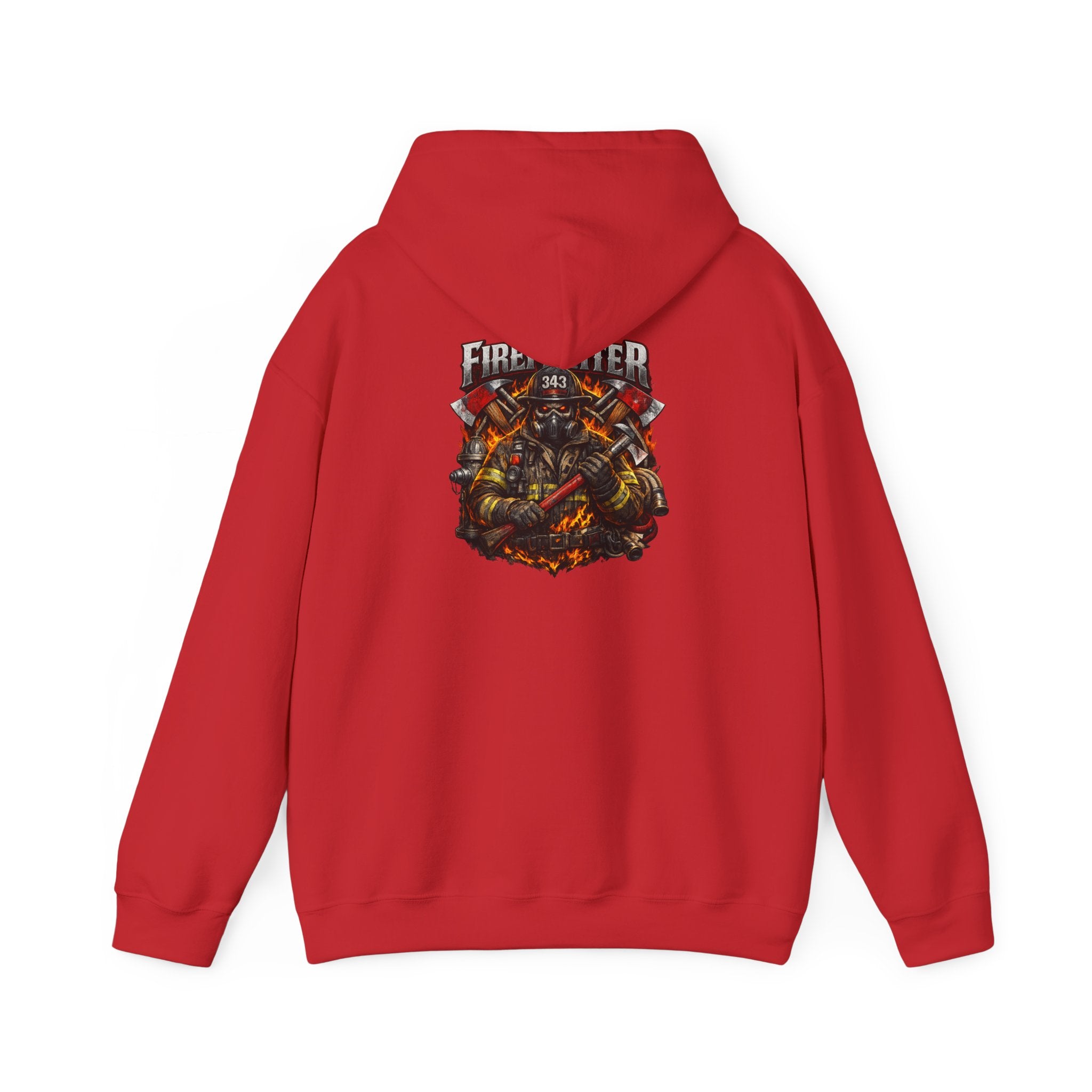 Firefighter Axe Shield Hoodie — Vintage Firefighter Engine Pullover