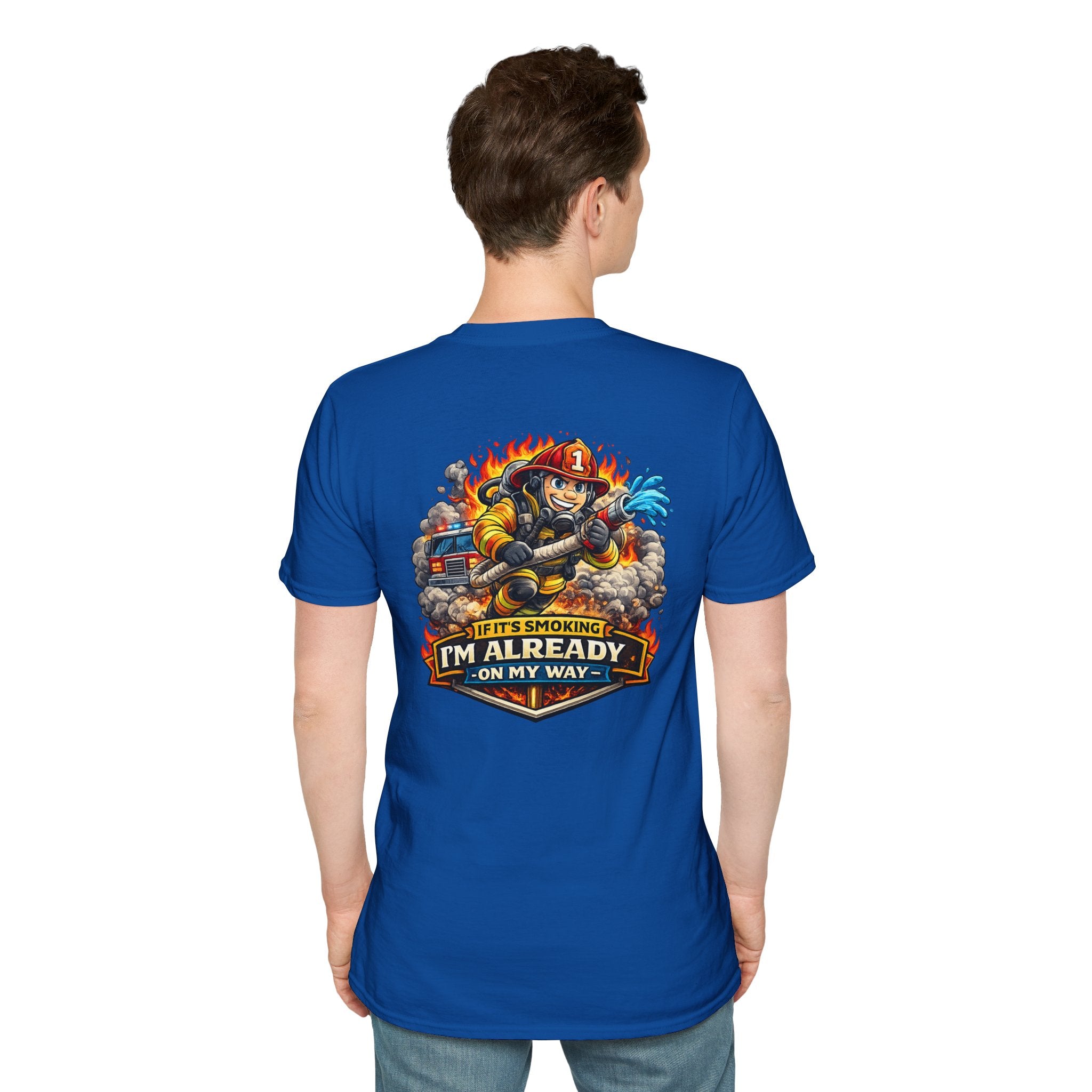 Firefighter T-Shirt – “If I’m Not Smoking I’m Already On My Way” Graphic Tee