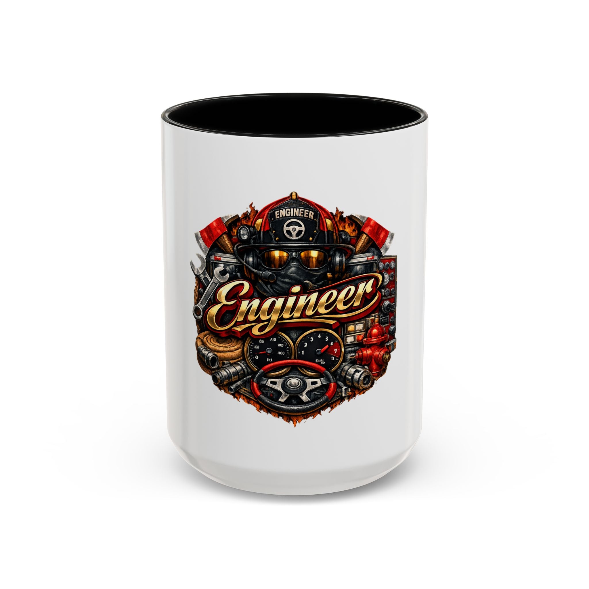 Engineer Coffee Mug — Vintage Mechanic Tools Design (11oz & 15oz Accent)