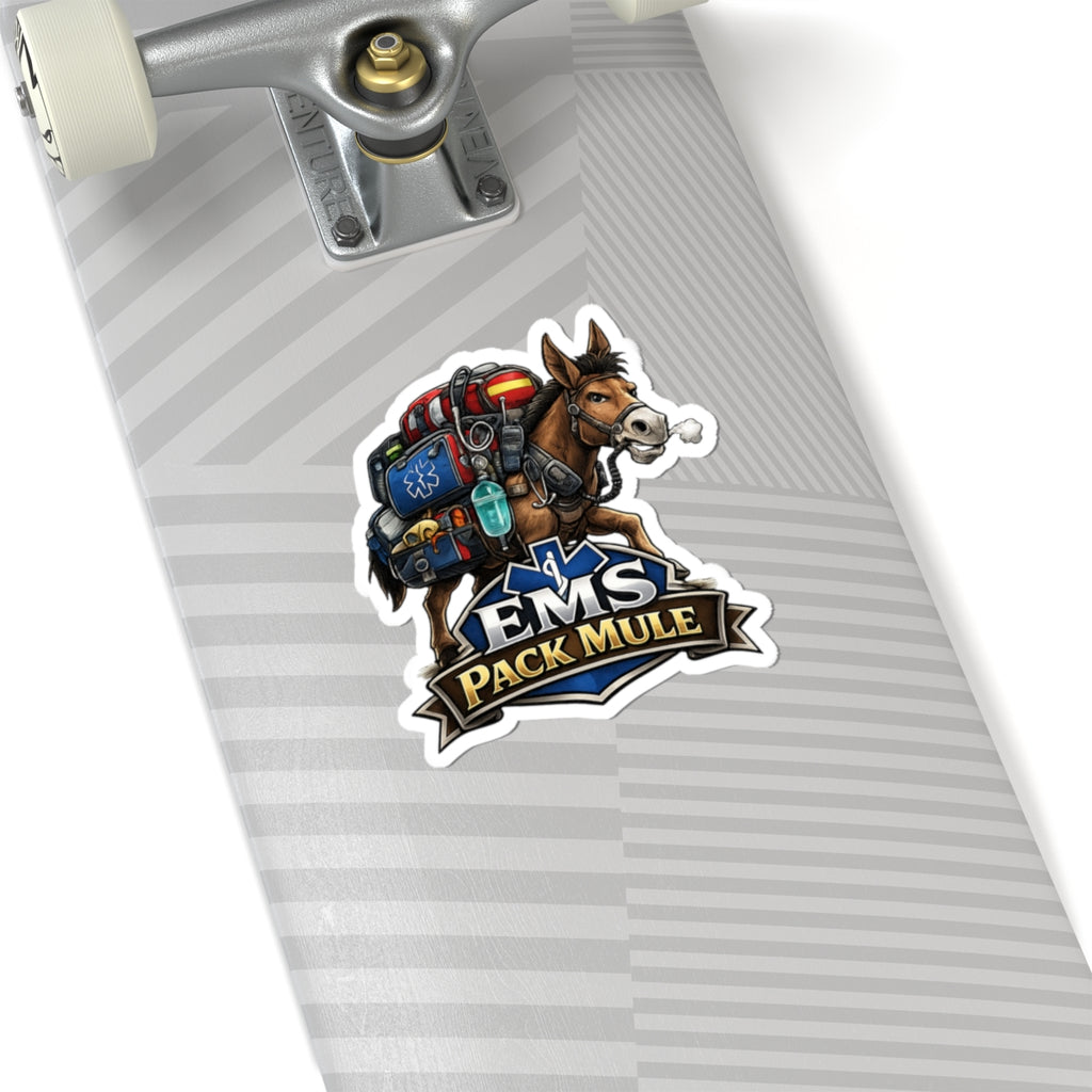 EMS Pack Mule Kiss-Cut Sticker — Paramedic EMS Rescue Decal