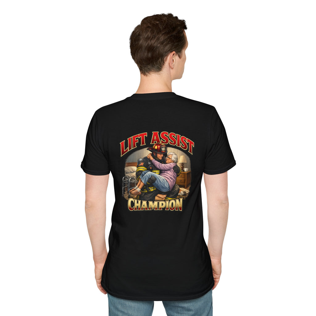 Lift Assist Champion Firefighter Rescue T-Shirt