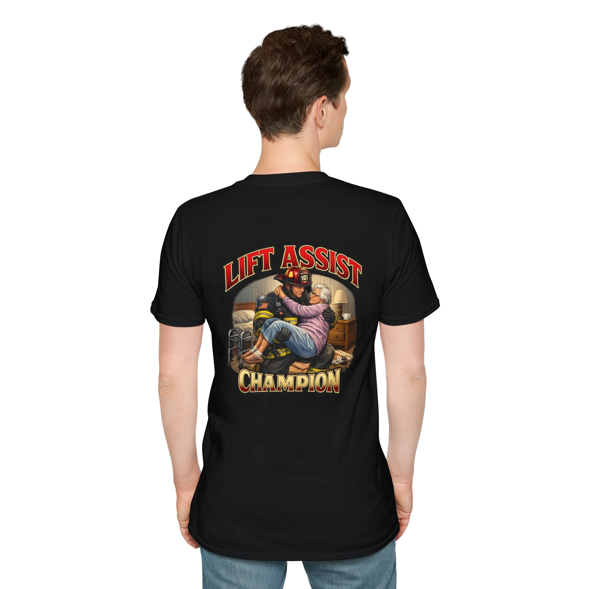Lift Assist Champion Firefighter Rescue T-Shirt