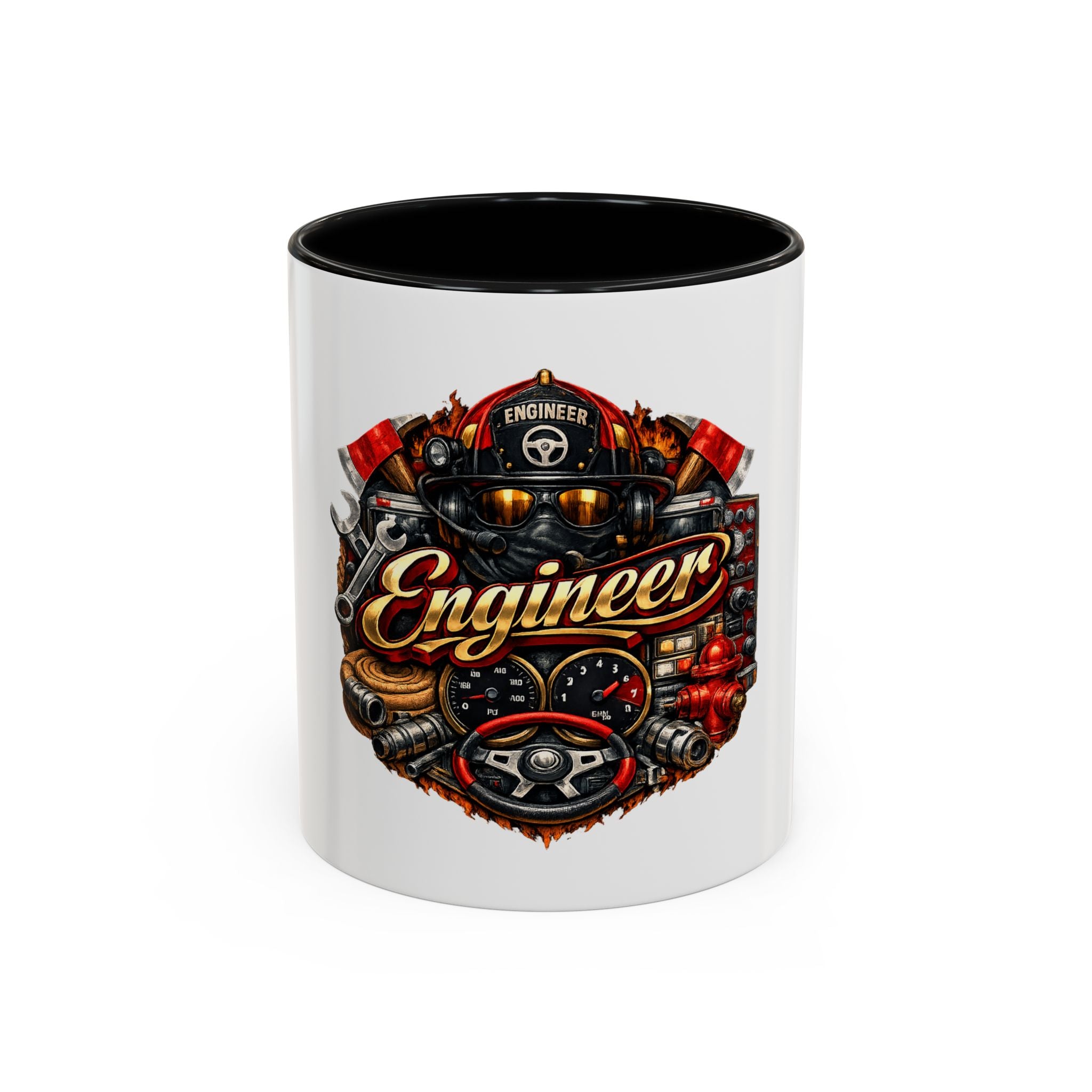 Engineer Coffee Mug — Vintage Mechanic Tools Design (11oz & 15oz Accent)