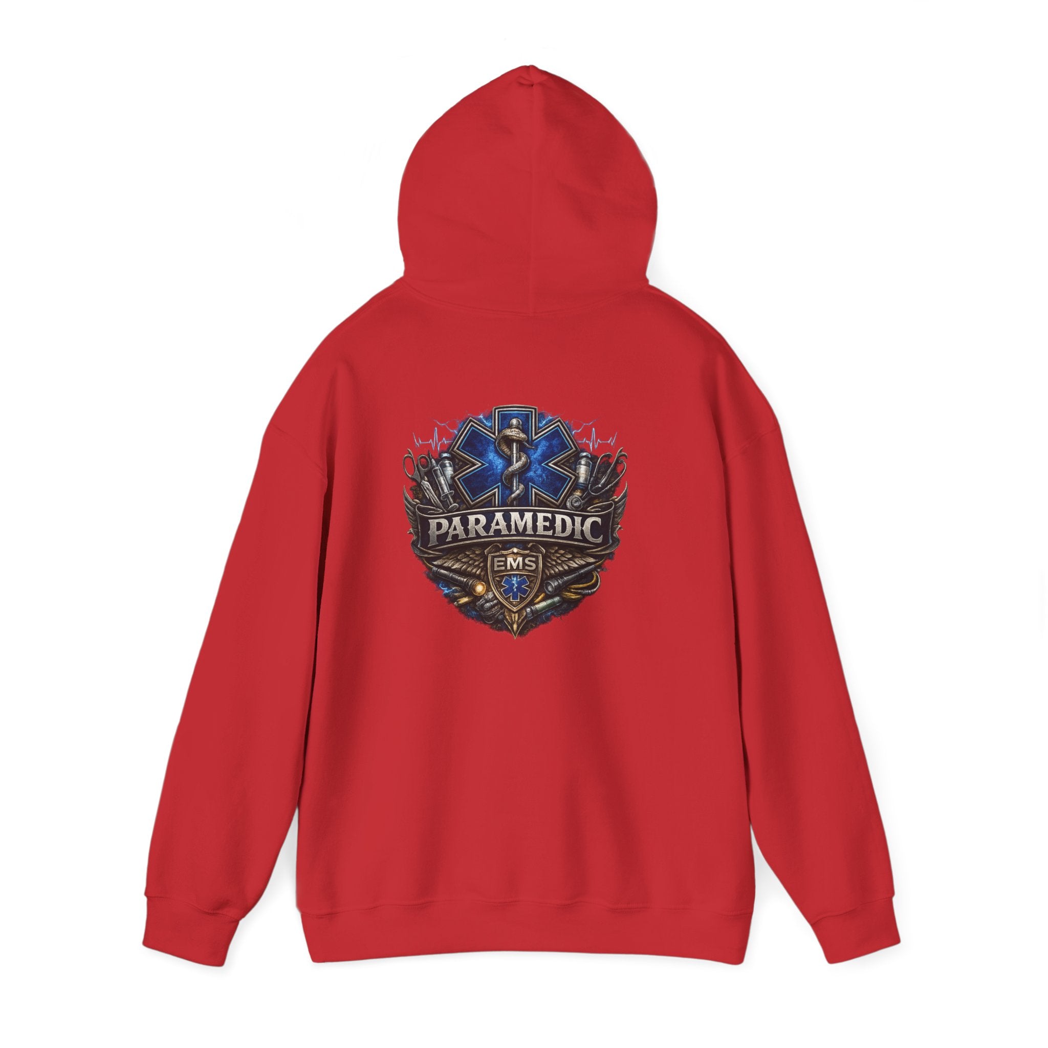 Paramedic EMS Badge Hoodie — Emergency Medical Technician Tribute Pullover
