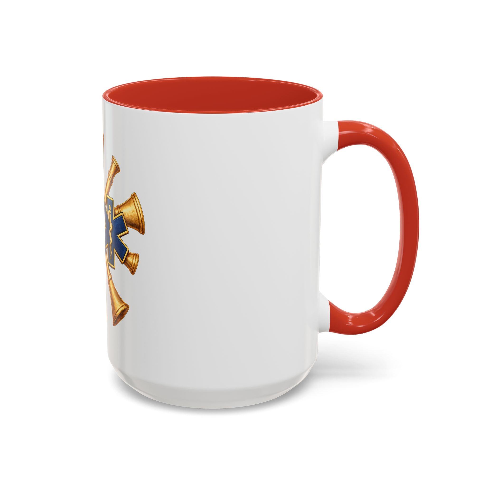 Fire Chief EMS & Firefighter Maltese Cross Coffee Mug — 911 Rescue Medical Emblem Accent Mug