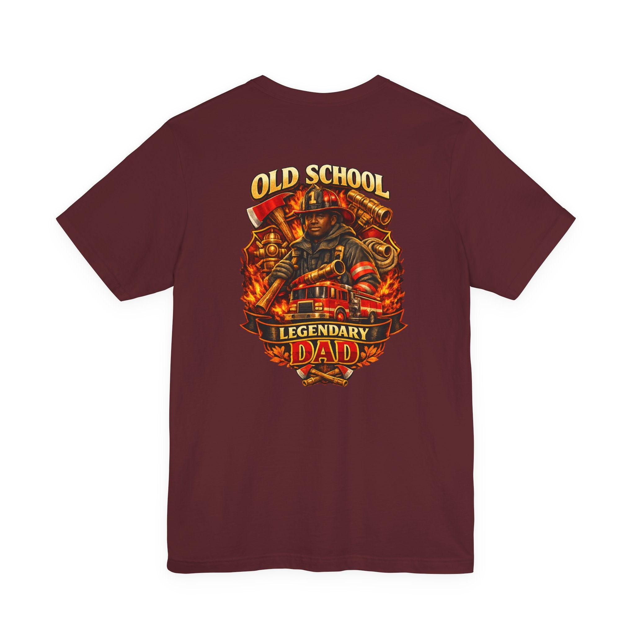 Old School Legendary Dad T-Shirt — Retro Firefighter Dad Graphic Tee