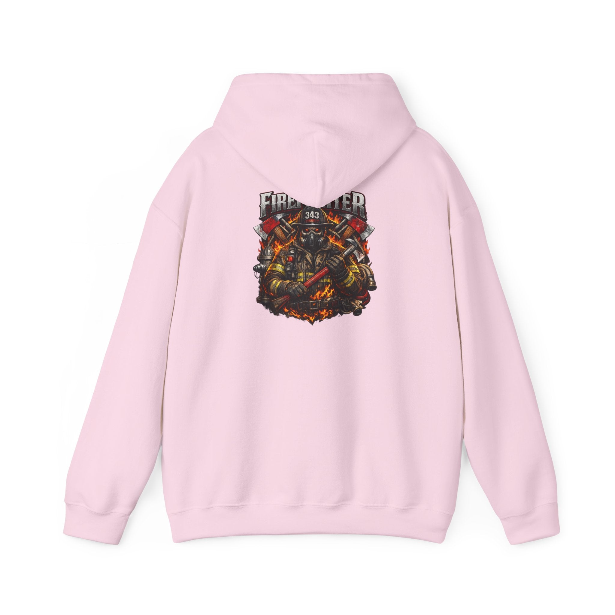 Firefighter Axe Shield Hoodie — Vintage Firefighter Engine Pullover