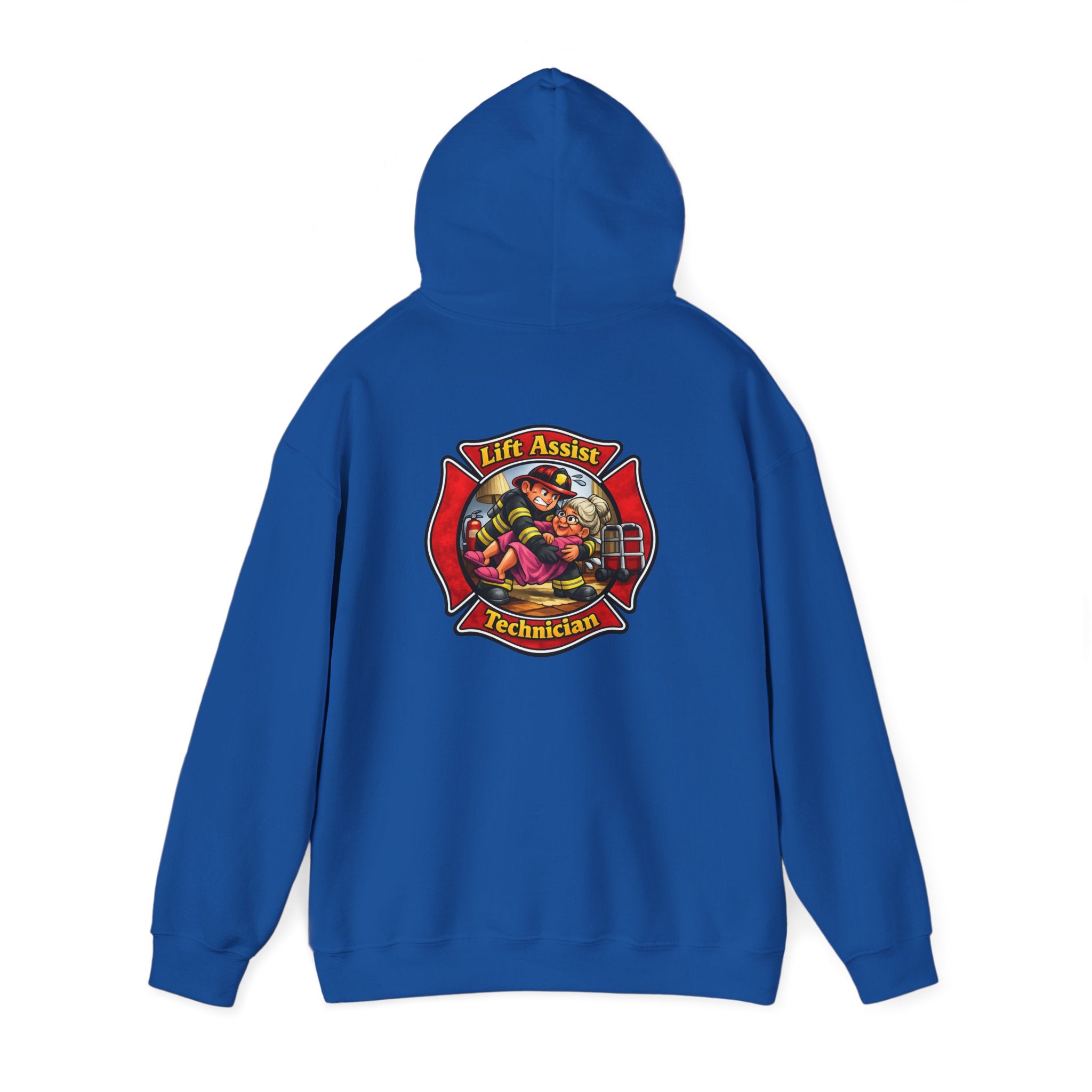 Firefighter Lift Assist Technician Hoodie – Maltese Cross Rescue Design