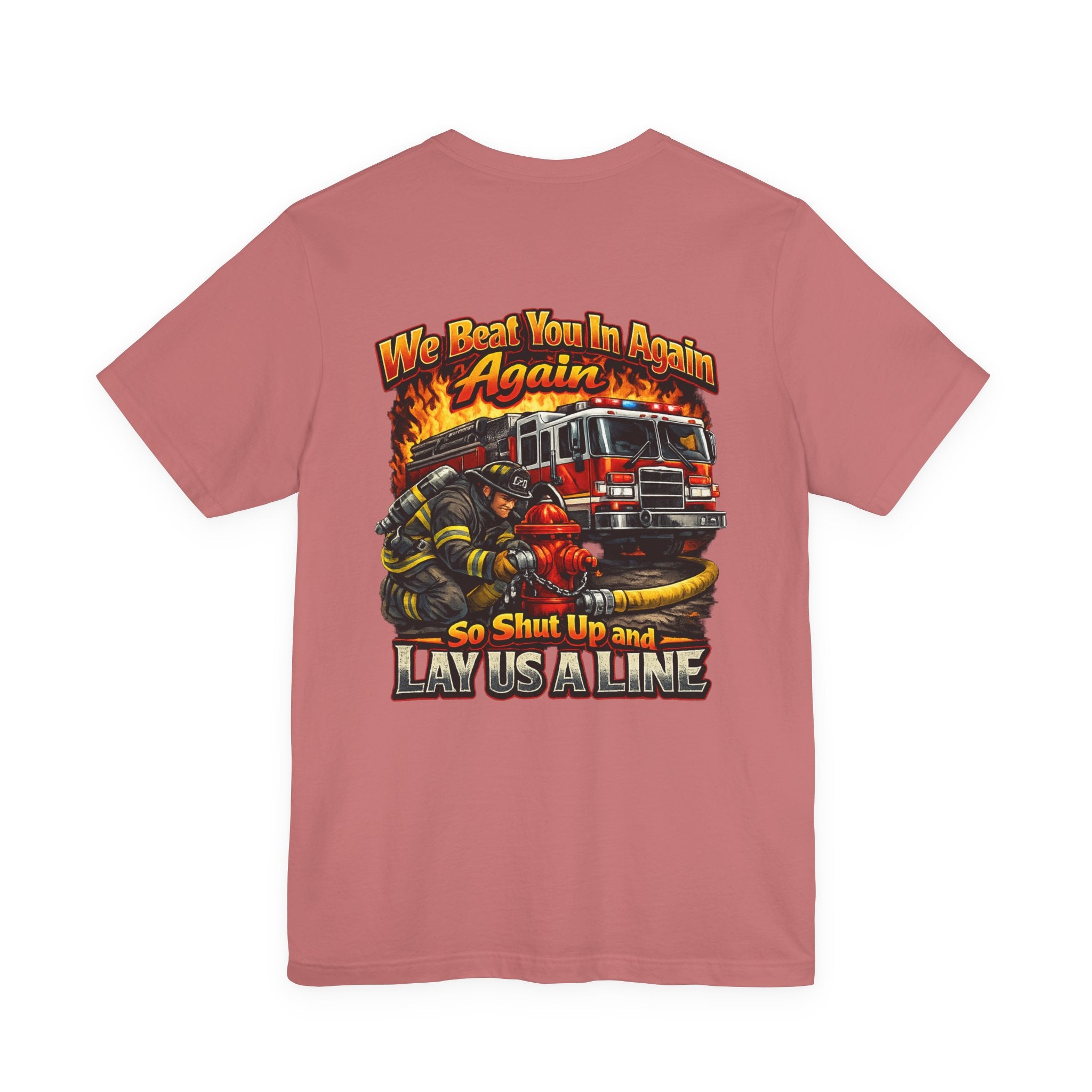 Fire Company Competition Tee — 'Get Water' Firefighter Graphic T-Shirt