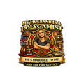 Kiss-Cut Sticker — "My Husband Is A Polygamist" Firefighter Wife Design