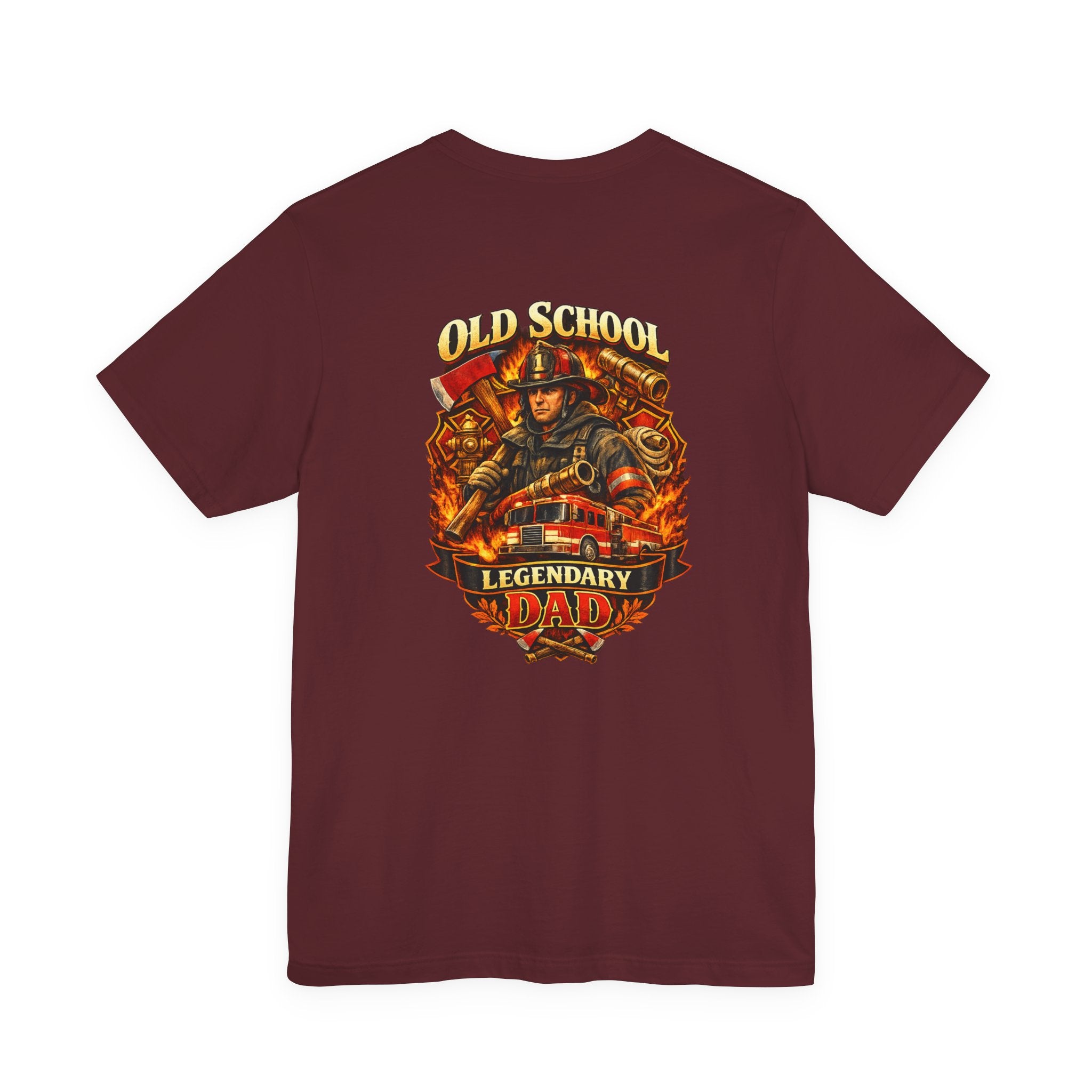 Old School Legendary Dad T‑Shirt — Vintage Firefighter Dad Graphic Tee