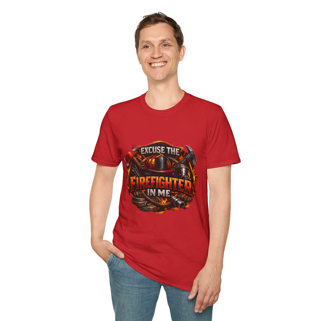 Excuse the Firefighter In Me T-Shirt — Firefighter Pride Graphic Tee